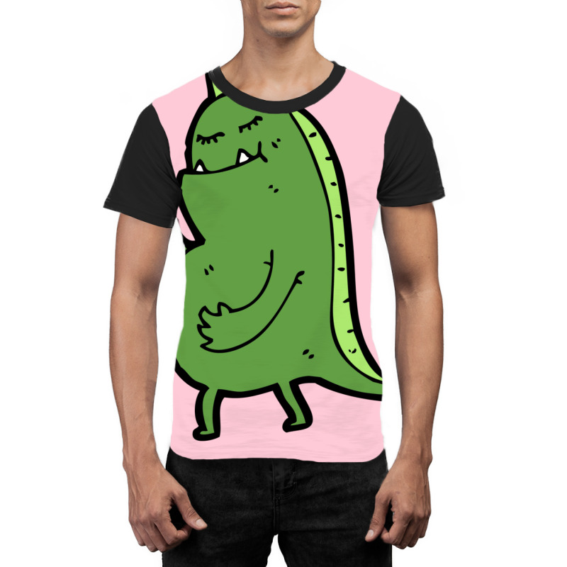 Ms Green Toothy Dinosaur Monster Graphic T-shirt | Artistshot