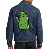 Ms Green Toothy Dinosaur Monster Men Denim Jacket | Artistshot