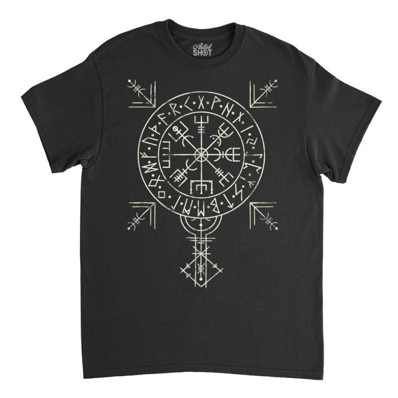 Trending Classic Celtic Viking Compass With Norsemen Runes Classic T-shirt | Artistshot