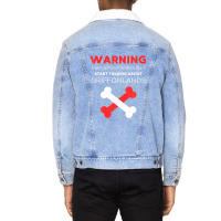 Warning May Spontaneously Start Talking About Griffonlands Unisex Sherpa-lined Denim Jacket | Artistshot