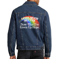 I Feel Much Better Nihilist Meme Design Men Denim Jacket | Artistshot