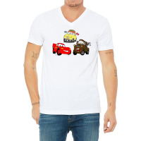 Mcqueen,mater And Nature Girl V-neck Tee | Artistshot