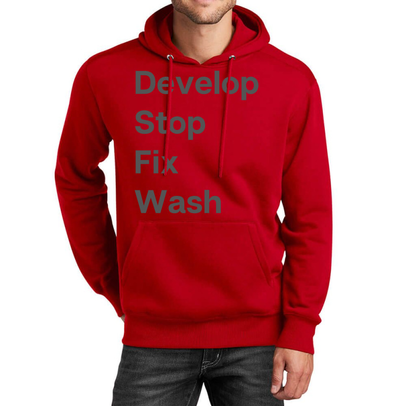 Develop Stop Fix Wash Classic  Yellow Cute Unisex Hoodie | Artistshot