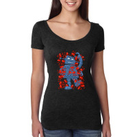 Monkeys Vs Robot Women's Triblend Scoop T-shirt | Artistshot