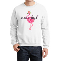 Flower Pink Mama Bird Momma Flamingo Summer Sea 2019 Floral Crewneck Sweatshirt | Artistshot