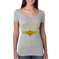 Fly Navy  Classic Naval Officer Pilot Wings Tee Women's Triblend Scoop T-shirt | Artistshot