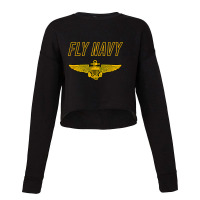 Fly Navy  Classic Naval Officer Pilot Wings Tee Cropped Sweater | Artistshot