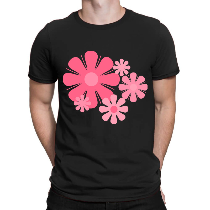 Hot Trend Flower Locus Retro 60s 70s Floral In Candy Pink T-shirt | Artistshot