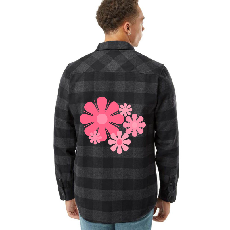 Hot Trend Flower Locus Retro 60s 70s Floral In Candy Pink Flannel Shirt | Artistshot