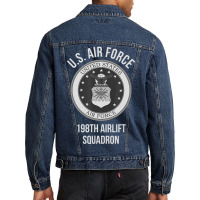 Hot Trend Us Air Force 198th Airlift Squadron Men Denim Jacket | Artistshot