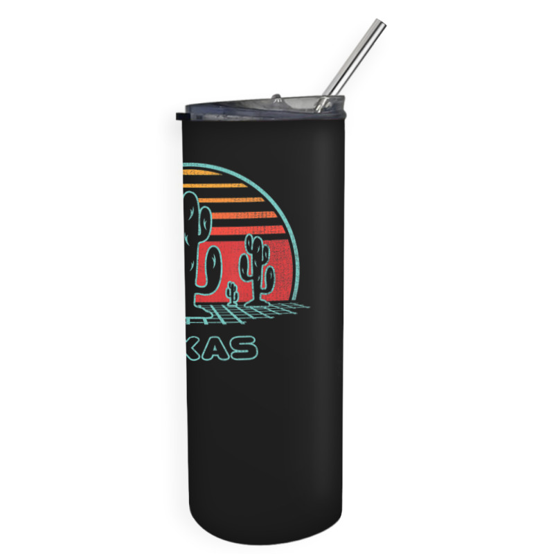 Limited Edition Texas Retro Desert Sunset 80s Style Skinny Tumbler | Artistshot