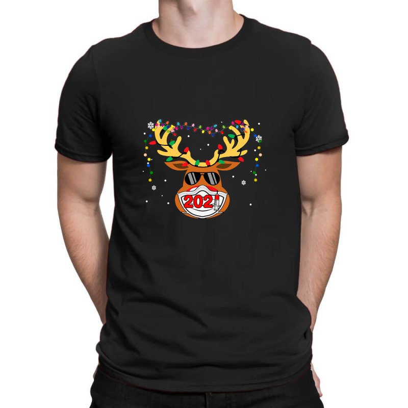 Reindeer In Mask Vaccination Merry 1 T-Shirt by MaryWright | Artistshot