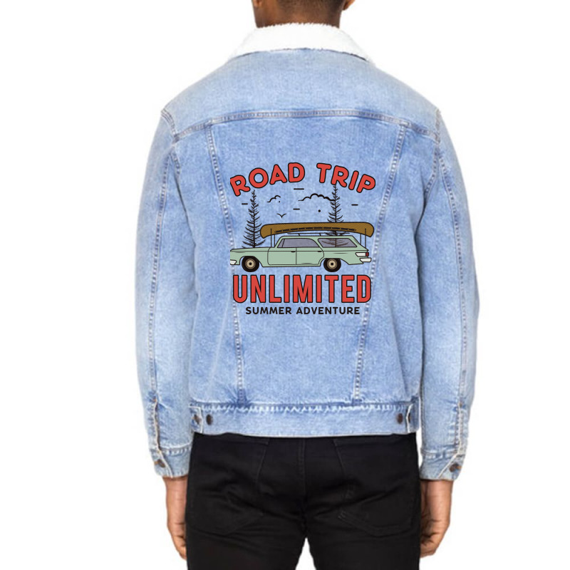 Road Trip Unisex Sherpa-lined Denim Jacket | Artistshot