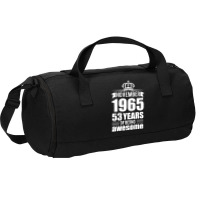 November 1965 53 Years Of Being Awesome Duffel Bag | Artistshot