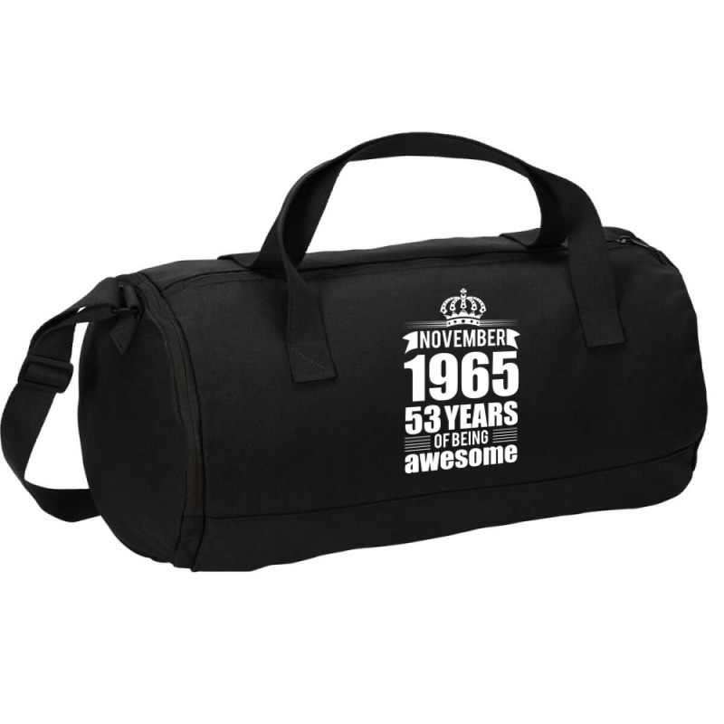 November 1965 53 Years Of Being Awesome Duffel Bag | Artistshot