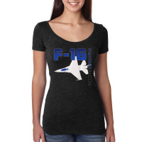 Limited Edition Us Air Force F-16 Fighting Falcon Women's Triblend Scoop T-shirt | Artistshot