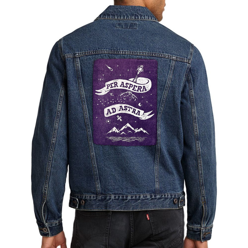 Per Aspera Ad Astra Men Denim Jacket | Artistshot