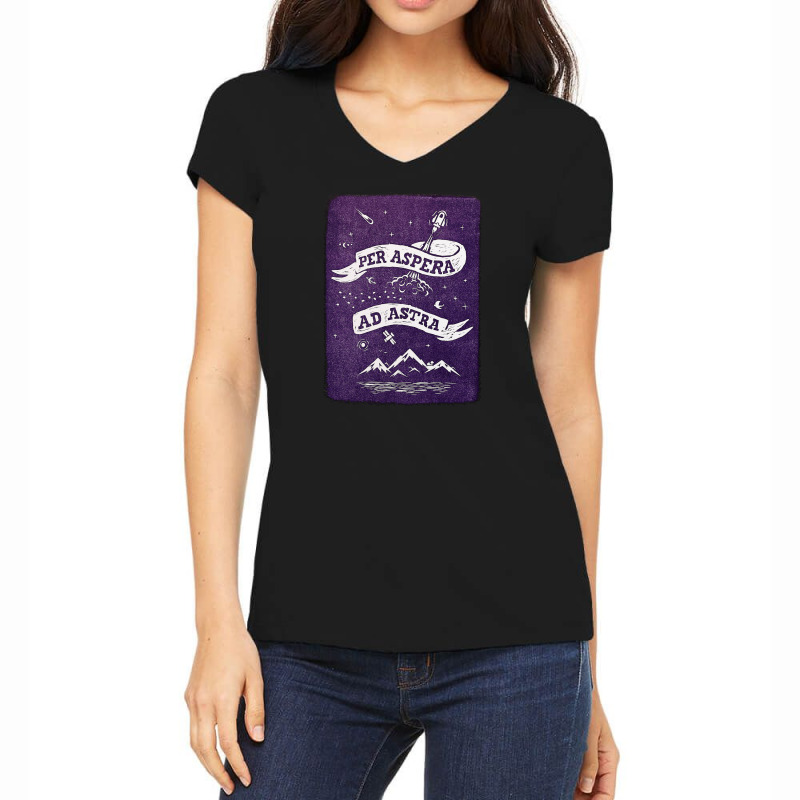 Per Aspera Ad Astra Women's V-neck T-shirt | Artistshot