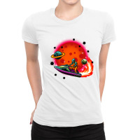 The Journey In Space Ladies Fitted T-shirt | Artistshot