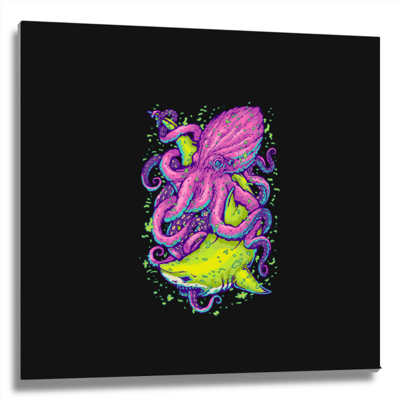 Ocean King Metal Print Square | Artistshot