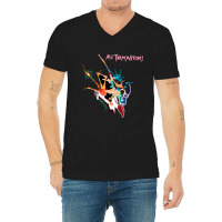 All Them Witches Atw Colorful Skull Design V-neck Tee | Artistshot