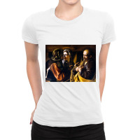 Caravaggio The Denial Of Saint Peter Ladies Fitted T-shirt | Artistshot