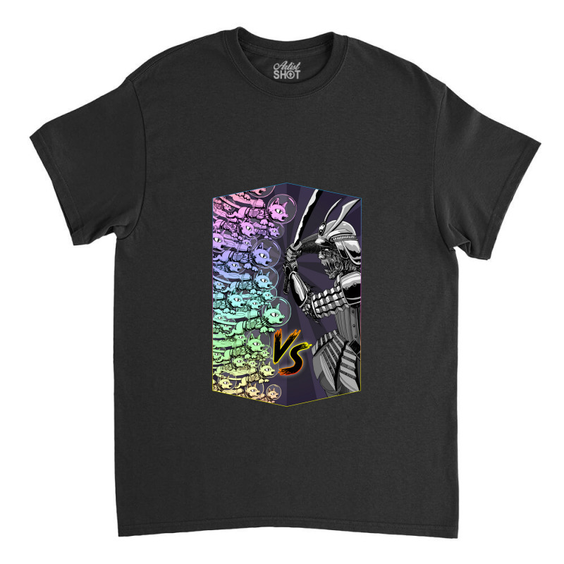 Rainbow Space Kittens Vs Samurai Zombie Warlord Classic T-shirt | Artistshot