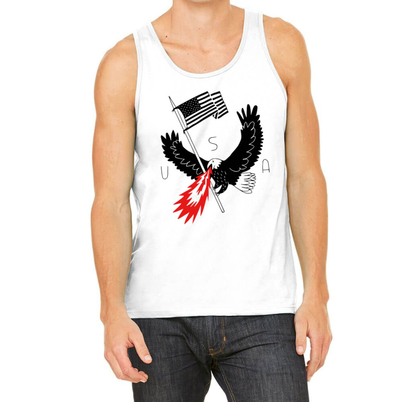 Fire Breathing Bald Eagle Of Patriotism Tank Top | Artistshot