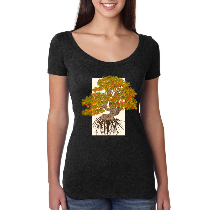 Bonsai Tree Women's Triblend Scoop T-shirt | Artistshot