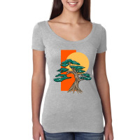 Tree And Moon Women's Triblend Scoop T-shirt | Artistshot