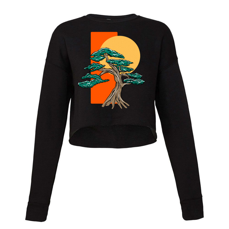 Tree And Moon Cropped Sweater | Artistshot