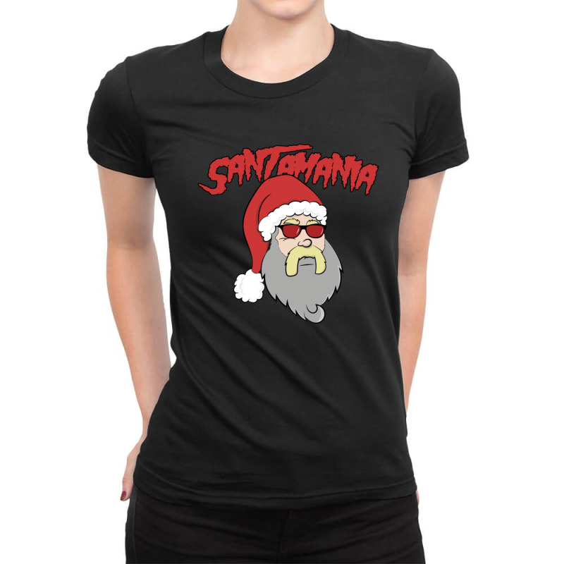 Santamania Is Running Wild! Ladies Fitted T-Shirt by ekukaevelsy | Artistshot