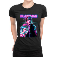 Flashman 'dominate Decade' Design Ladies Fitted T-shirt | Artistshot