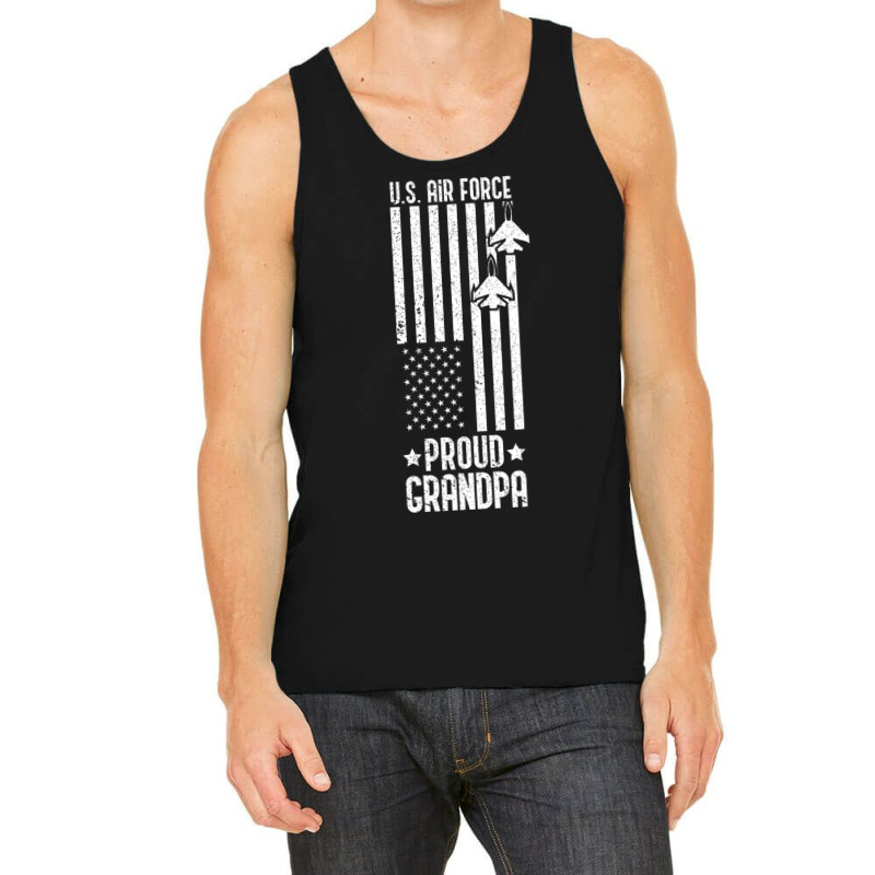 Limited Edition Us Proud Air Force Grandpa With American Flag Veteran Tank Top | Artistshot