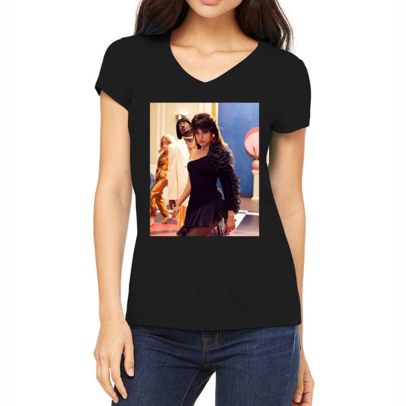 Luxury Her Black Dress Women's V-Neck T-Shirt by LisaBurlingame | Artistshot