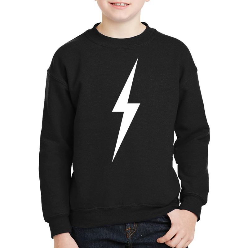 Simple Lightning Bolt In White Premium T Shirt Youth Sweatshirt by sunda | Artistshot