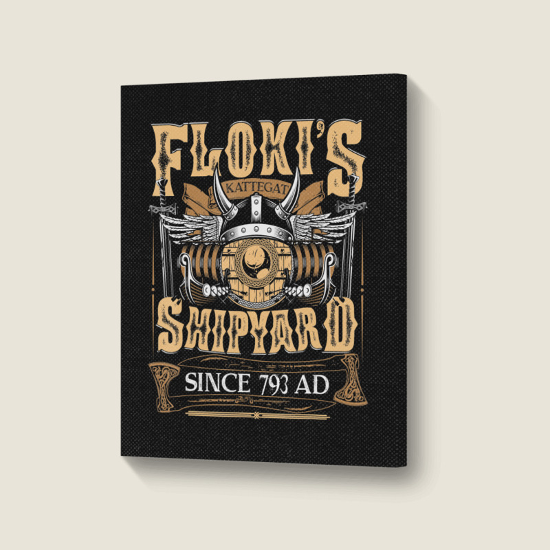 Limited Edition Flokis Shipyard Kattegat Since 793 Ad Norse Mythology Portrait Canvas Print | Artistshot