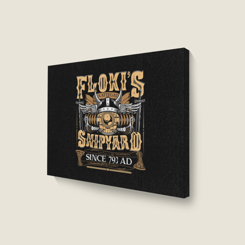 Limited Edition Flokis Shipyard Kattegat Since 793 Ad Norse Mythology Landscape Canvas Print | Artistshot