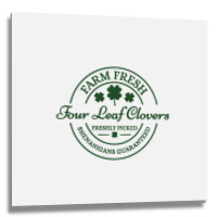 Good Omen Four Leaf Clover Metal Print Square | Artistshot