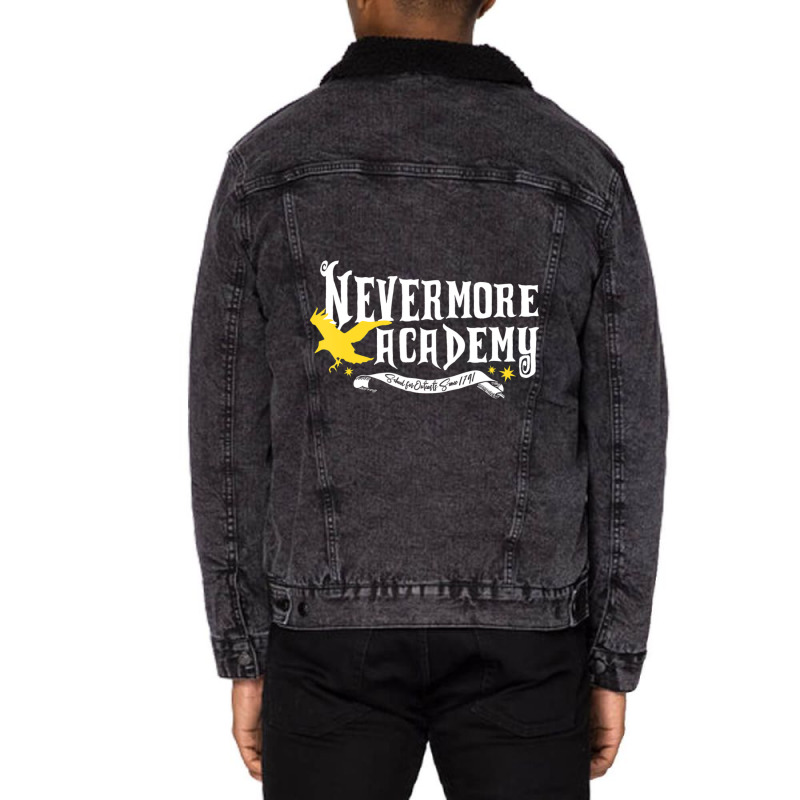 Hot Trend Nevermore Academy Wednesday Unisex Sherpa-Lined Denim Jacket by Sierra Dennis | Artistshot