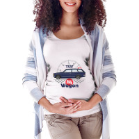 Wagon Dark Blue Maternity Scoop Neck T-shirt | Artistshot