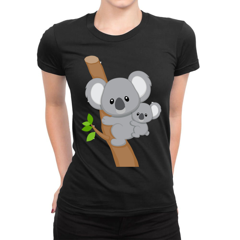 Funny-koala-tree-bunch Ladies Fitted T-Shirt by sunandarstore | Artistshot