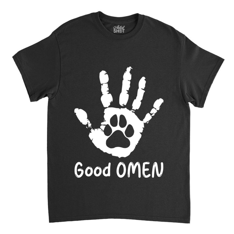 Good Omen Dog Paw For Halloween Night Classic T-shirt | Artistshot