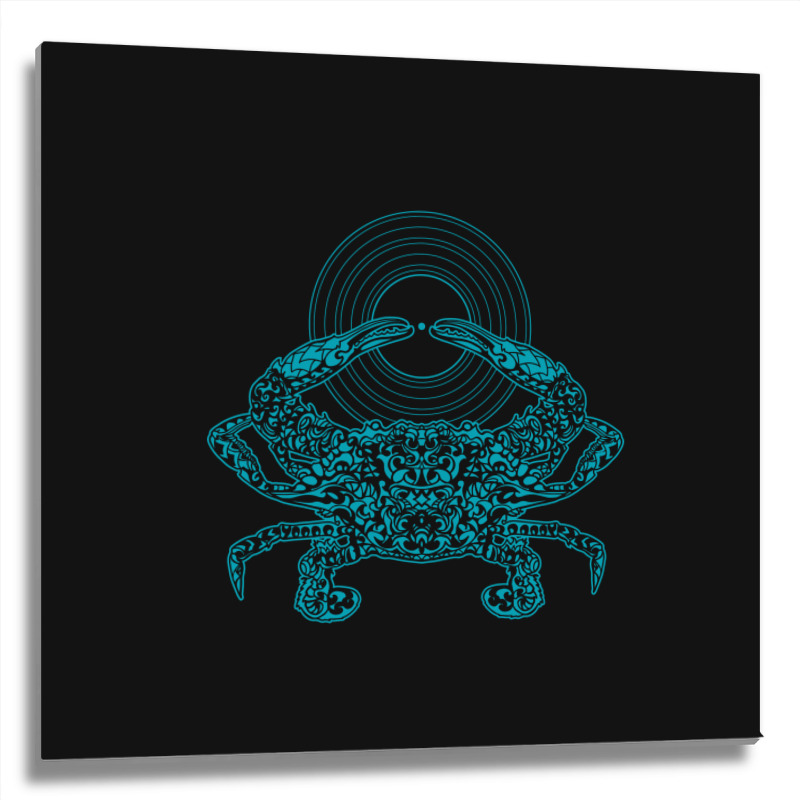 Crustacean Groove Metal Print Square | Artistshot