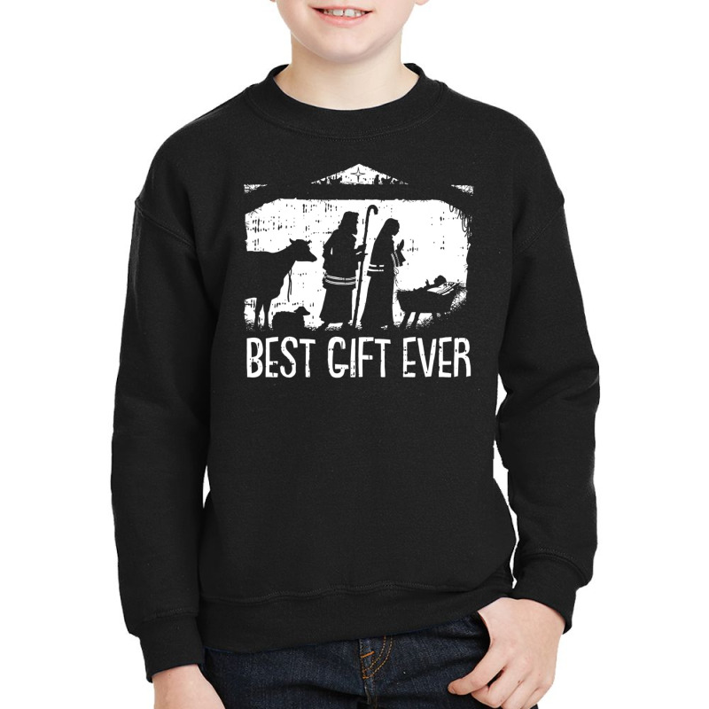 Best Ever Christmas Cool Jesus Nativity Scene Christian Youth Sweatshirt by blackeyestyx | Artistshot