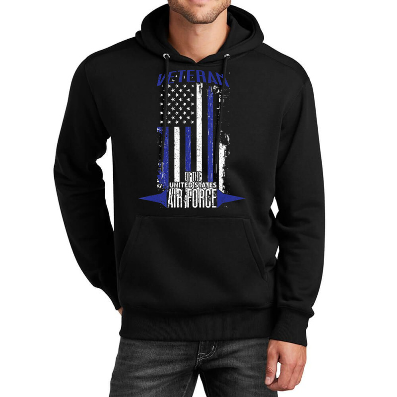 Trending Veteran Of The United States Vintage Us Air Force Flag Unisex Hoodie | Artistshot