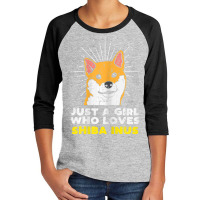 Trending Just A Girl Who Loves Shiba Inus Kawaii Akita Dog Lover Youth 3/4 Sleeve | Artistshot