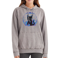 Cute Witchy Black Cat Crystal Alchemy Kawaii Pastel Goth Pullover Hood Vintage Hoodie | Artistshot