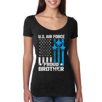 Limited Edition Vintage Proud Brother Us Air Force Usaf Women's Triblend Scoop T-shirt | Artistshot