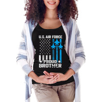 Limited Edition Vintage Proud Brother Us Air Force Usaf Maternity Scoop Neck T-shirt | Artistshot